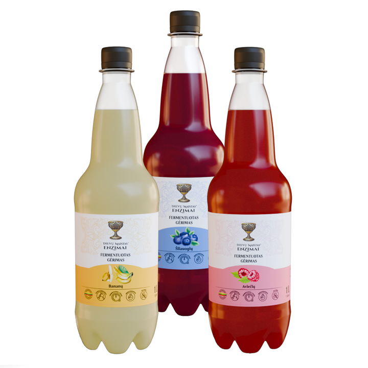 3 vnt. fermentuotų gėrimų rinkinys